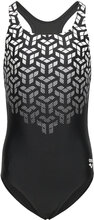 Girl's Arena Kikko V Swimsuit Swim Pro Back Navy-F Badedragt Badetøj Black Arena