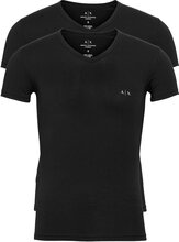Men's 2Pack T-Shirt Tops T-Kortærmet Skjorte Black Armani Exchange