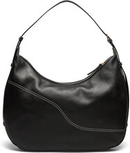 Potenza Black/Contrast Stitch Grained Calf Designers Top Handle Bags Black ATP Atelier