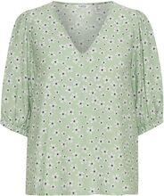 Byibano V Blouse - Tops Blouses Short-sleeved Green B.young