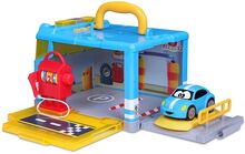 Bb Junior My 1St Carry Along Garage Blue Toys Toy Cars & Vehicles Vehicle Garages Multi/mønstret BB Junior*Betinget Tilbud