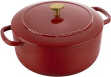 Gryta 24 Cm, Støbejern, Rød Home Kitchen Pots & Pans Casserole Dishes Red Ballarini