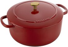 Gryta 26 Cm, Støbejern, Rød Home Kitchen Pots & Pans Casserole Dishes Red Ballarini