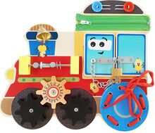 Wacky Wonders - Busy Board - Train Toys Baby Toys Educational Toys Activity Toys Multi/mønstret Barbo Toys*Betinget Tilbud