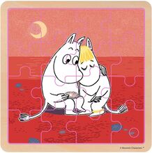 Moomin - Wooden Square Puzzle - Caring Toys Puzzles And Games Puzzles Wooden Puzzles Multi/patterned MUMIN
