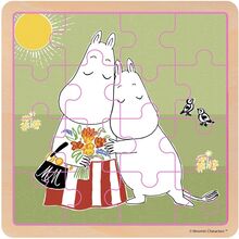 Moomin - Wooden Square Puzzle - Hugs Toys Puzzles And Games Puzzles Wooden Puzzles Multi/patterned MUMIN