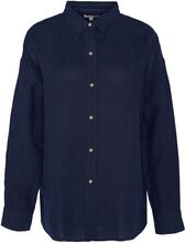 Barbour Hampton Shirt Tops Shirts Long-sleeved Navy Barbour