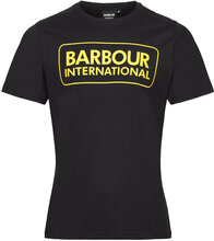 B.int Ess Large Logo Tee Designers T-shirts Short-sleeved Black Barbour