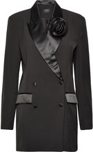 Joelle Tuxedo Dress Kort Klänning Black Bardot