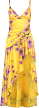 Sorella Printed Midi Dress Kort Klänning Yellow Bardot