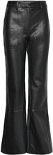 Halifax Pu Flare Pant Bottoms Trousers Leather Leggings-Bukser Black Bardot