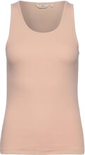 Ludmilla Tank Gots Tops T-shirts & Tops Sleeveless Pink Basic Apparel
