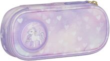 Oval Pencil Case, Unicorn Princess Purple Accessories Bags Pencil Cases Purple Beckmann Of Norway
