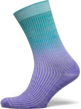 Gradiant Glitter Sock Lingerie Socks Regular Socks Blue Becksöndergaard