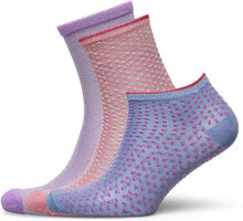 Mix Sock Pack W.12 Lingerie Socks Footies-ankle Socks Purple Becksöndergaard