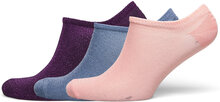 Solid Glitter Sneakie Sock 3 Pack Lingerie Socks Footies-ankle Socks Pink Becksöndergaard