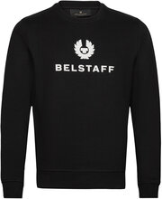 Belstaff Signature Crewneck Sweatshirt Black / Off White Sweat-shirt Genser Svart Belstaff*Betinget Tilbud