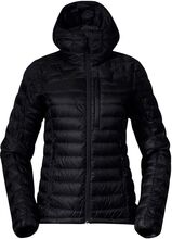Magma Light Down Jacket W/Hood Women Sport Jackets Padded Jacket Black Bergans