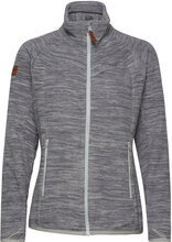 Hareid Fleece W Jacket Nohood Sport Sweatshirts & Hoodies Fleeces & Midlayers Grey Bergans
