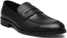 Biabyron Loafer Leather Loafers Flade Sko Black Bianco