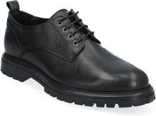 Biagil Derby Tumbled Leather Shoes Business Derby Shoes Black Bianco