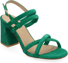 Biacharlene Cross Sandal Sandal Med Klack Green Bianco