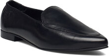 Biatracey Leather Loafer Loafers Flade Sko Black Bianco