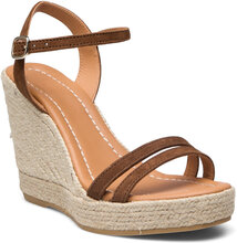 A4456 Sandal Med Hæl Espadrilles Brun Billi Bi*Betinget Tilbud