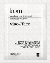 Bioearth Loom Sheet Face Mask Snail Slime + Hyaluronic Acids Beauty Women Skin Care Face Masks Sheetmask Nude Bioearth
