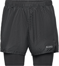 Borg Running Shorts 2 In 1 Sport Shorts Sport Shorts Black Björn Borg