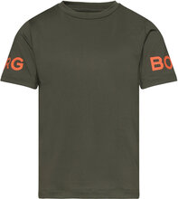 Borg T-Shirt Tops T-shirts Sports Tops Khaki Green Björn Borg
