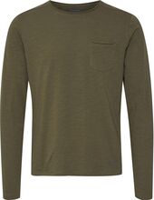 Bhnicolai Tee L.s. T-shirts Long-sleeved Kakigrønn Blend*Betinget Tilbud
