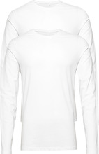 Bhdinton Ls Crew Neck 2-Pack T-shirts Long-sleeved Hvit Blend*Betinget Tilbud