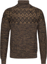 Pullover Tops Knitwear Turtlenecks Brown Blend
