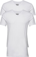 Bhdinton V-Neck Tee 2-Pack T-shirts Short-sleeved Hvit Blend*Betinget Tilbud