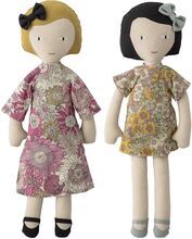 Molly And Vida Doll, Rose, Cotton Set Of 2 Toys Dolls & Accessories Dolls Multi/mønstret Bloomingville*Betinget Tilbud