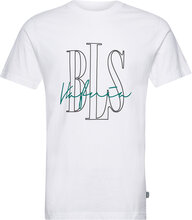 Signature Outline T-Shirt Designers T-Kortærmet Skjorte White BLS Hafnia