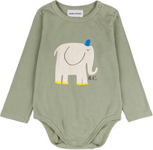 Baby The Elephant Body Bodies Long-sleeved Grønn Bobo Choses*Betinget Tilbud