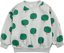 Green Tree All Over Sweatshirt Sweat-shirt Genser Grønn Bobo Choses*Betinget Tilbud