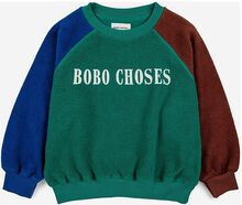 Bobo Choses Color Block Sweatshirt Sweat-shirt Genser Grønn Bobo Choses*Betinget Tilbud
