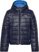 Reversible Puffer Jacket Foret Jakke Navy BOSS