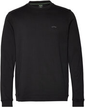Salbo Curved Sport Sweat-shirts & Hoodies Sweat-shirts Black BOSS