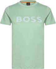 C_Elogo_5 Tops T-shirts & Tops Short-sleeved Green BOSS