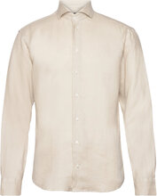 Regular Fit Men Shirt Tops Shirts Linen Shirts Beige Bosweel Shirts Est. 1937
