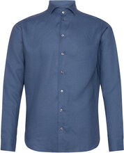 Regular Fit Men Shirt Tops Shirts Linen Shirts Blue Bosweel Shirts Est. 1937