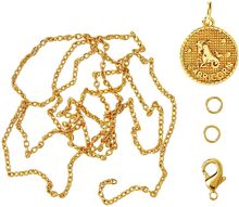 Zodiac Coin Pendant And Chain Set, Capricorn Toys Creativity Drawing & Crafts Craft Jewellery & Accessories Gull Me & My Box*Betinget Tilbud