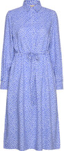 B. Copenhagen Dress-Light Woven Knælang Kjole Blue Brandtex