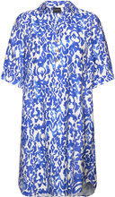 Casual Dress Knælang Kjole Blue Brandtex