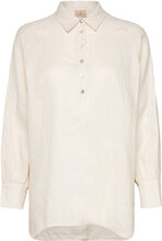 B. Copenhagen Shirt L/S Woven Tops Shirts Long-sleeved Cream Brandtex