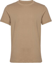 Crew-Neck Cotton T-shirts Short-sleeved Beige Bread & Boxers*Betinget Tilbud